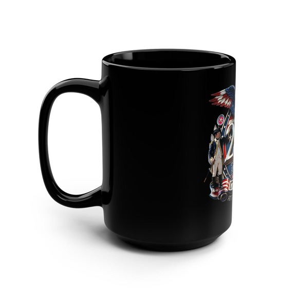 250th USofA Semiquincentennial Anniversary | 15oz Black Ceramic Mug | Patriotic - Picture 8 of 10